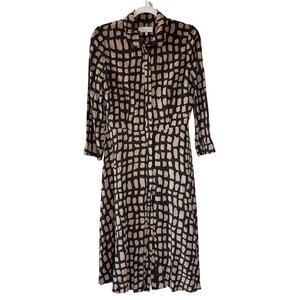 Hobbs London Lainey Animal-Print Shirt Dress - US 6 Modern Professional *no belt